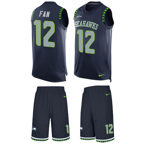 Seahawks #12 Fan Steel Blue Team Color Men's Stitched Limited Tank Top Suit Jersey cheap jerseys for sale - CheapJerseys.Shop