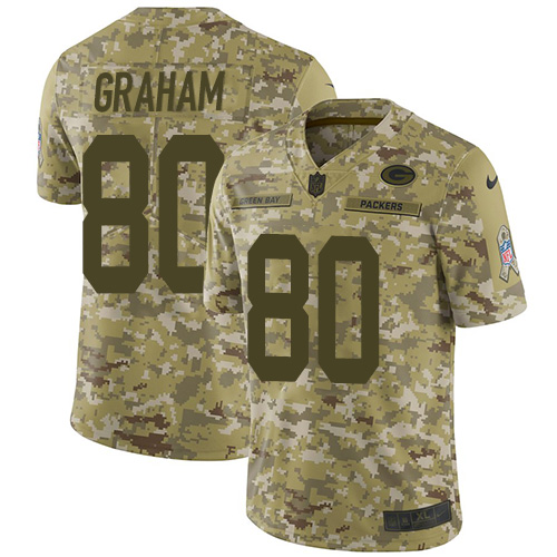 Green Bay Packers #80 Jimmy Graham Camo Men's Stitched Limited 2018 Salute To Service Jersey Men's cheap jerseys for sale - CheapJerseys.Shop