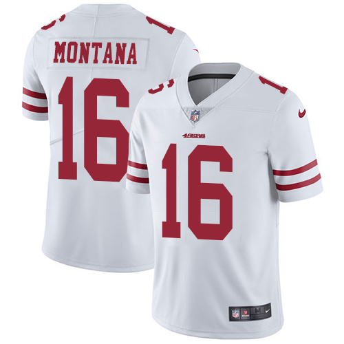 49ers #16 Joe Montana White Men's Stitched Vapor Untouchable Limited Jersey cheap jerseys for sale - CheapJerseys.Shop