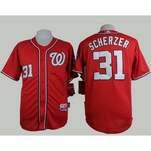 Washington Nationals #31 Max Scherzer Red Cool Base Stitched Jersey Men's cheap jerseys for sale - CheapJerseys.Shop