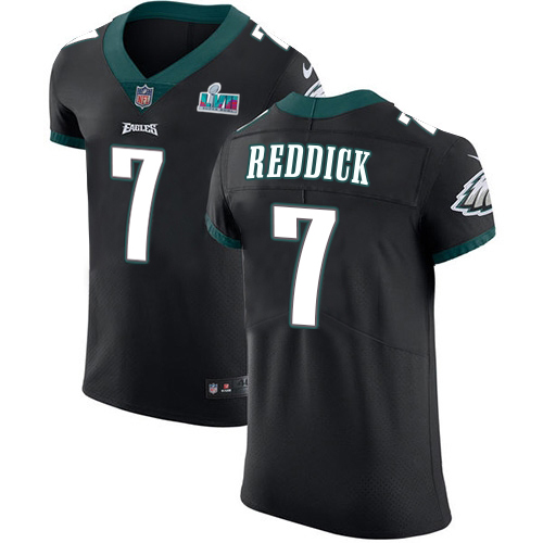 Eagles #7 Haason Reddick Black Alternate Super Bowl LVII Patch Men's Stitched New Elite Jersey cheap jerseys for sale - CheapJerseys.Shop