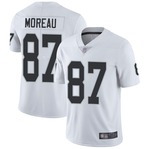 Las Vegas Raiders #87 Foster Moreau White Men's Stitched Vapor Untouchable Limited Jersey Men's cheap jerseys for sale - CheapJerseys.Shop