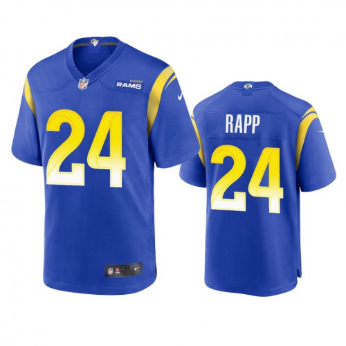 Los Angeles Los Angeles Rams #24 Taylor Rapp Men's Game Jersey - Royal Men's cheap jerseys for sale - CheapJerseys.Shop