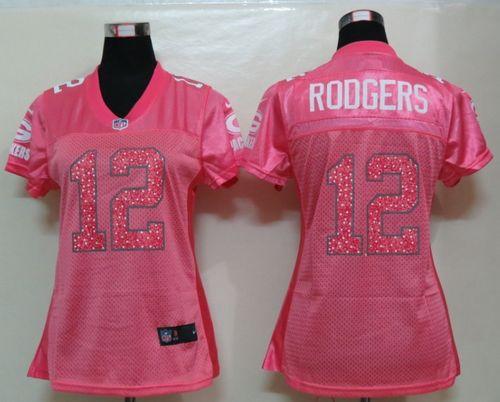 Packers #12 Aaron Rodgers Pink Sweetheart Women's Game Jersey cheap jerseys for sale - CheapJerseys.Shop