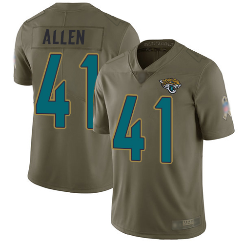 Jaguars #41 Josh Allen Olive Men's Stitched Limited 2017 Salute To Service Jersey cheap jerseys for sale - CheapJerseys.Shop