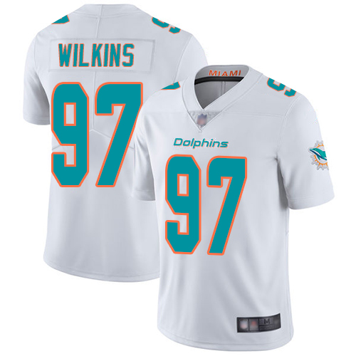 Miami Dolphins #97 Christian Wilkins White Men's Stitched Vapor Untouchable Limited Jersey Men's cheap jerseys for sale - CheapJerseys.Shop
