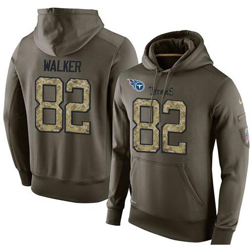 Men's Tennessee Titans #82 Delanie Walker Stitched Green Olive Salute To Service KO Performance Hoodie cheap jerseys for sale - CheapJerseys.Shop