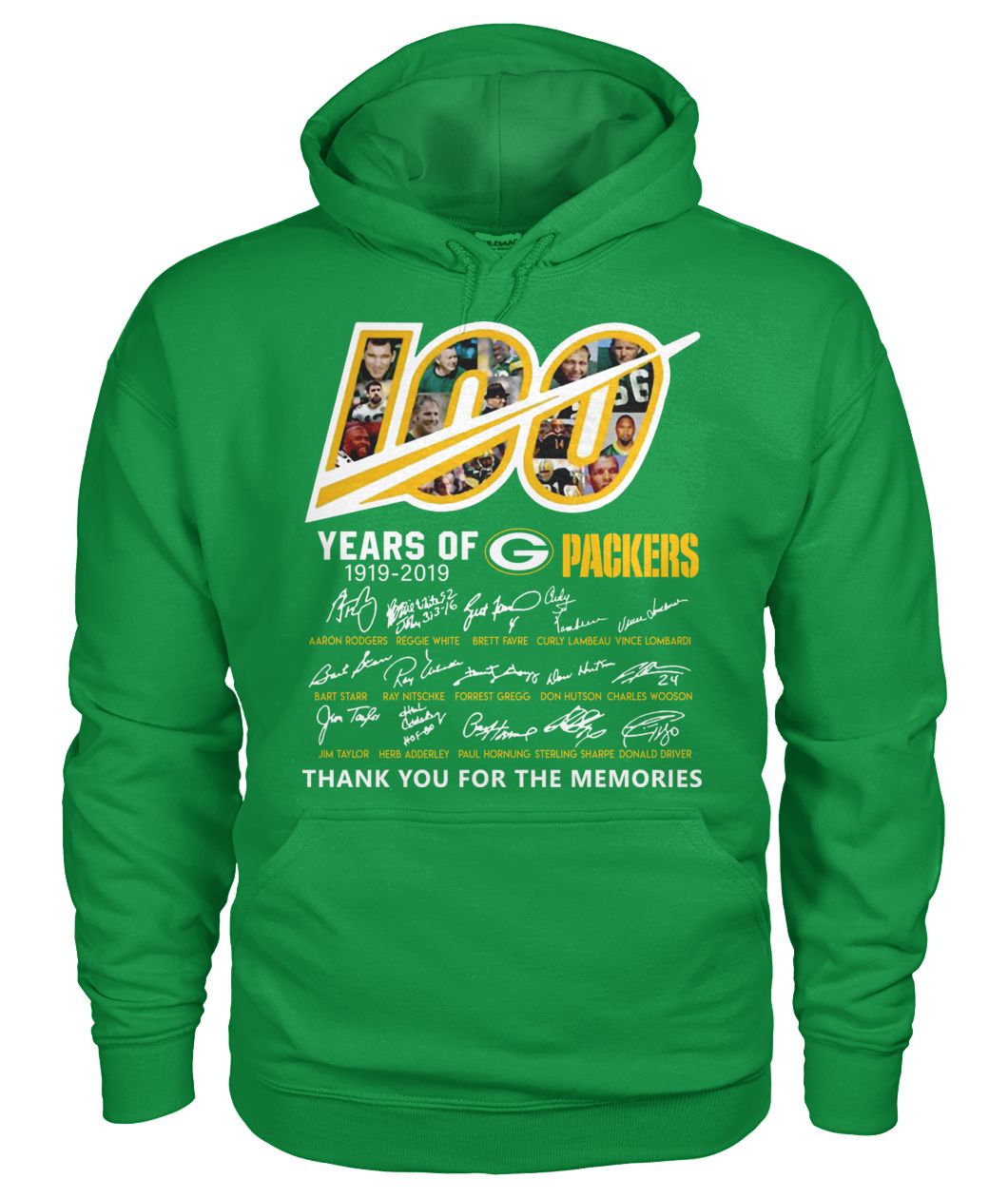 Green Bay Packers 100 Seasons Memories Pullover Hoodie Light Green cheap jerseys for sale - CheapJerseys.Shop