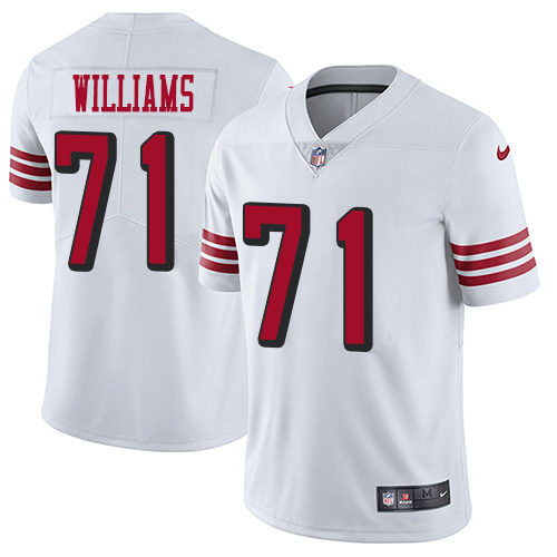 San Francisco San Francisco 49ers #71 Trent Williams White Rush Men's Stitched Vapor Untouchable Limited Jersey Men's cheap jerseys for sale - CheapJerseys.Shop
