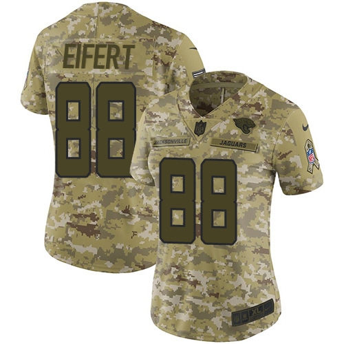 Jacksonville Jaguars #88 Tyler Eifert Camo Women's Stitched Limited 2018 Salute To Service Jersey Womens cheap jerseys for sale - CheapJerseys.Shop