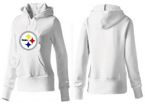 Women's Pittsburgh Steelers Logo Pullover Hoodie White cheap jerseys for sale - CheapJerseys.Shop