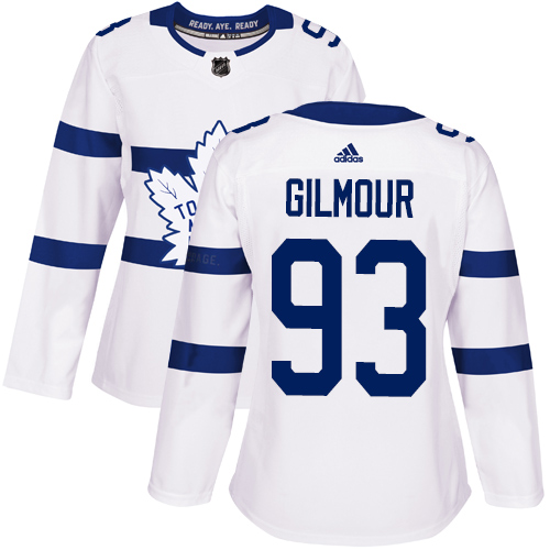 Maple Toronto Maple Leafs #93 Doug Gilmour White Authentic 2018 Stadium Series Women's Stitched Jersey Womens cheap jerseys for sale - CheapJerseys.Shop