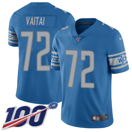 Detroit Lions #72 Halapoulivaati Vaitai Blue Team Color Youth Stitched 100th Season Vapor Untouchable Limited Jersey Youth cheap jerseys for sale - CheapJerseys.Shop