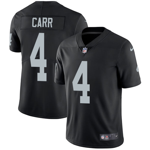 Raiders #4 Derek Carr Black Team Color Youth Stitched Vapor Untouchable Limited Jersey cheap jerseys for sale - CheapJerseys.Shop