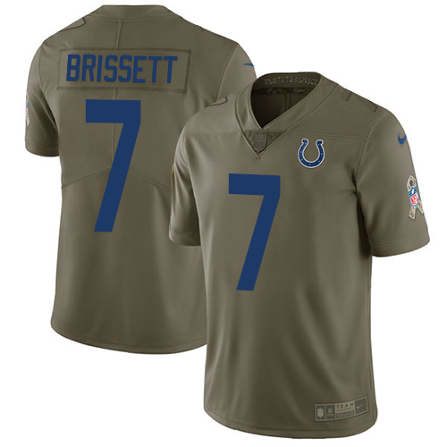 Indianapolis Colts #7 Jacoby Brissett Olive Men's Stitched Limited 2017 Salute to Service Jersey Men's cheap jerseys for sale - CheapJerseys.Shop
