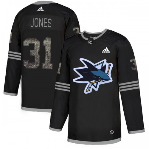 San Jose Sharks #31 Martin Jones Black Authentic Classic Stitched Jersey Men's cheap jerseys for sale - CheapJerseys.Shop