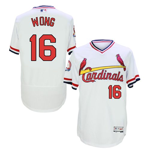 St.Louis Cardinals #16 Kolten Wong White Flexbase Authentic Collection Cooperstown Stitched Jersey Men's cheap jerseys for sale - CheapJerseys.Shop