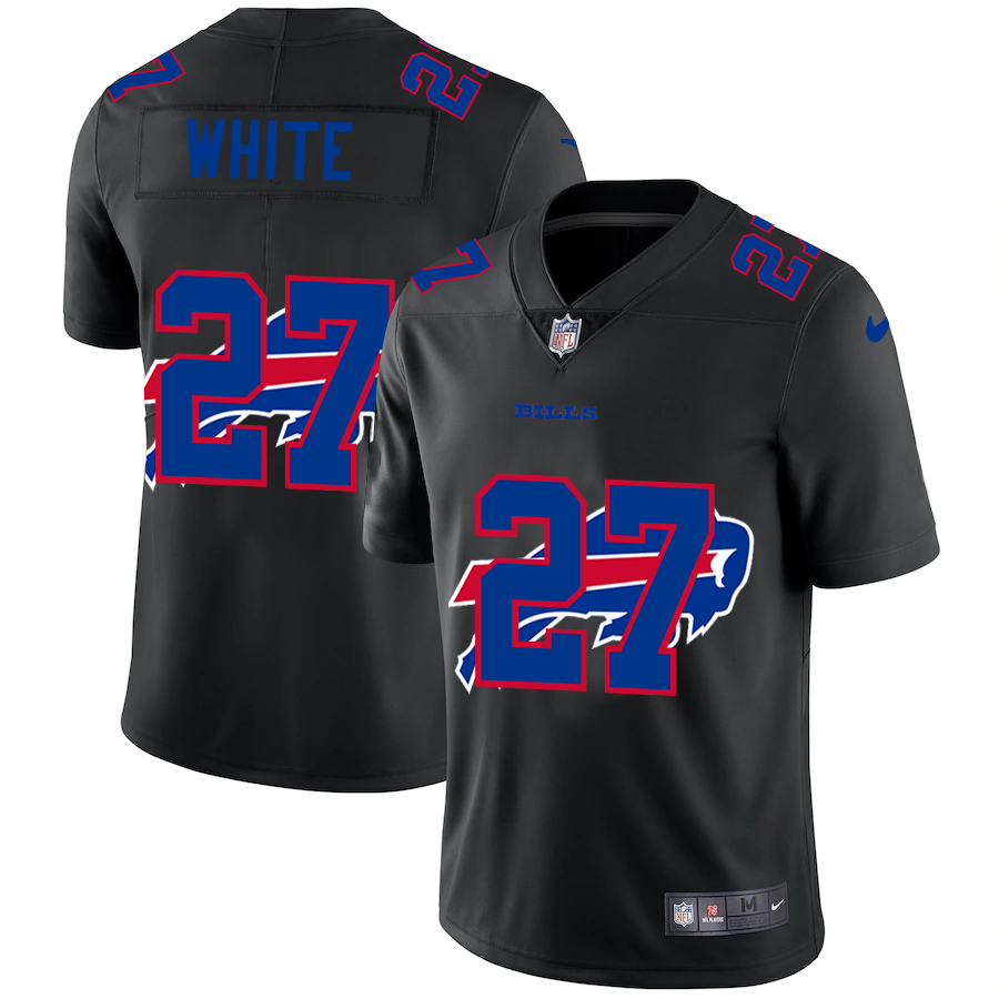 Buffalo Bills #27 Tre'Davious White Men's Team Logo Dual Overlap Limited Jersey Black cheap jerseys for sale - CheapJerseys.Shop