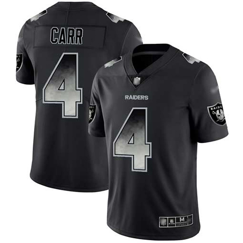 Raiders #4 Derek Carr Black Men's Stitched Vapor Untouchable Limited Smoke Fashion Jersey cheap jerseys for sale - CheapJerseys.Shop