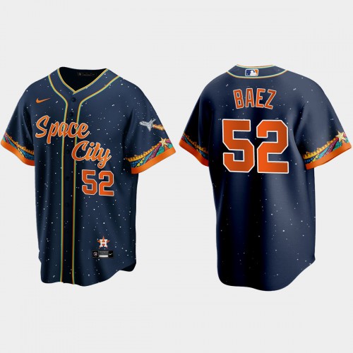 Houston Houston Astros #52 Pedro Baez Navy Men's 2021 City Connect Replica Jersey Men's cheap jerseys for sale - CheapJerseys.Shop