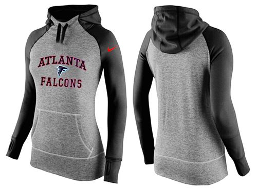 Women's Atlanta Falcons Performance Hoodie Grey & Black_2 cheap jerseys for sale - CheapJerseys.Shop