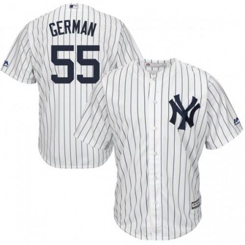 New York Yankees #55 Domingo German White Strip New Cool Base Stitched Jersey Men's cheap jerseys for sale - CheapJerseys.Shop