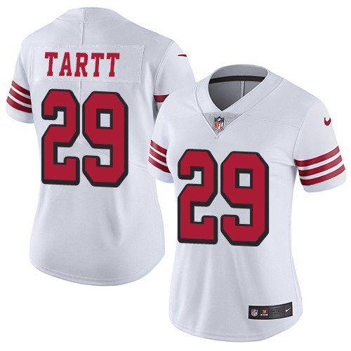 San Francisco 49ers #29 Jaquiski Tartt White Rush Women's Stitched Vapor Untouchable Limited Jersey Womens cheap jerseys for sale - CheapJerseys.Shop