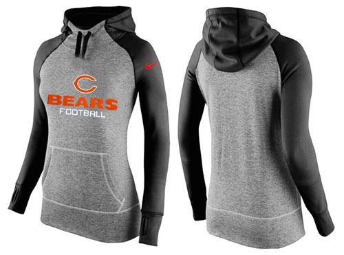 Women's Chicago Bears Performance Hoodie Grey & Black cheap jerseys for sale - CheapJerseys.Shop