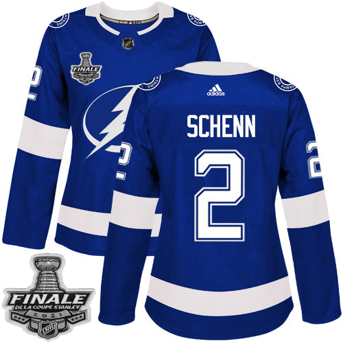 Tampa Bay Lightning #2 Luke Schenn Blue Home Authentic Women's 2021 Stanley Cup Final Patch Jersey Womens cheap jerseys for sale - CheapJerseys.Shop