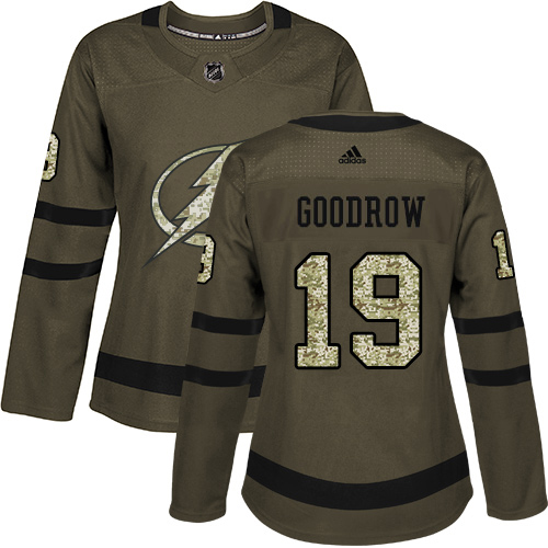 Tampa Bay Lightning #19 Barclay Goodrow Green Salute to Service Women's Stitched Jersey Womens cheap jerseys for sale - CheapJerseys.Shop