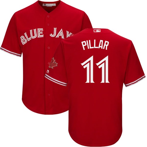 Toronto Blue Jays #11 Kevin Pillar Red Cool Base Canada Day Stitched Youth Jersey Youth cheap jerseys for sale - CheapJerseys.Shop