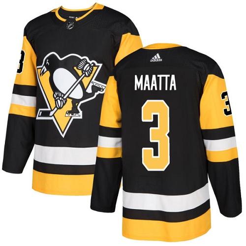 Pittsburgh Penguins #3 Olli Maatta Black Home Authentic Stitched Youth Jersey Youth cheap jerseys for sale - CheapJerseys.Shop