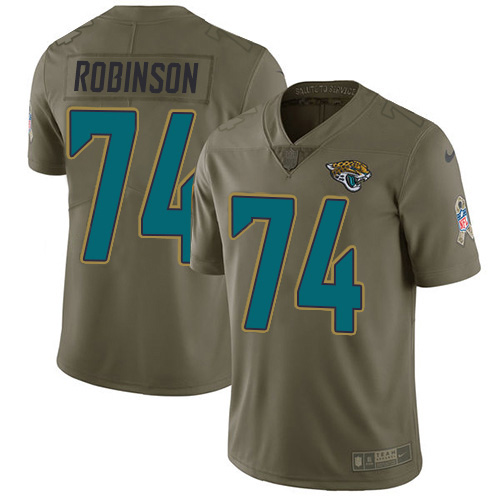 Jacksonville Jaguars #74 Cam Robinson Olive Youth Stitched Limited 2017 Salute to Service Jersey Youth cheap jerseys for sale - CheapJerseys.Shop