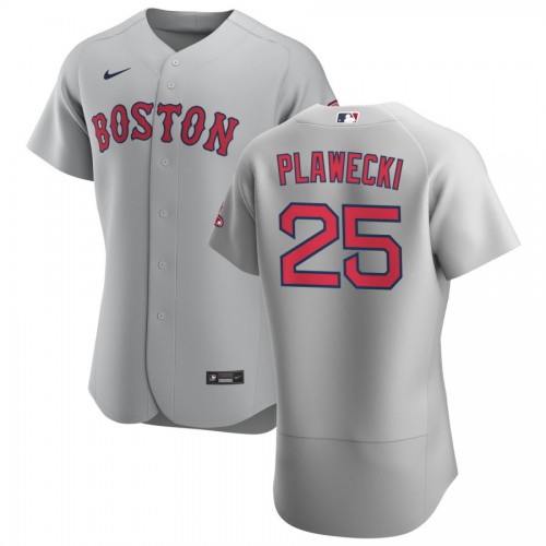 Boston Boston Red Sox #25 Kevin Plawecki Men's Gray Road 2020 Authentic Team Jersey Men's cheap jerseys for sale - CheapJerseys.Shop