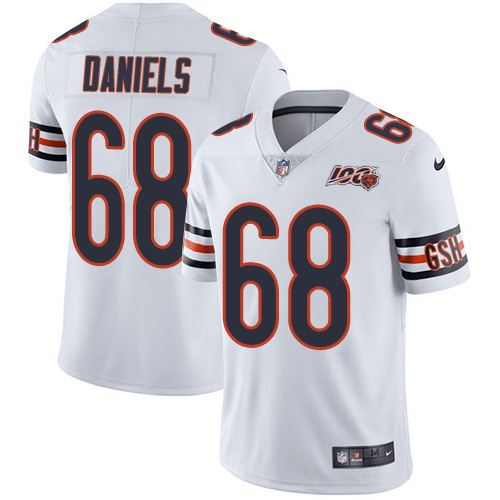 Chicago Bears #68 James Daniels White Men's 100th Season Stitched Vapor Untouchable Limited Jersey Men's cheap jerseys for sale - CheapJerseys.Shop
