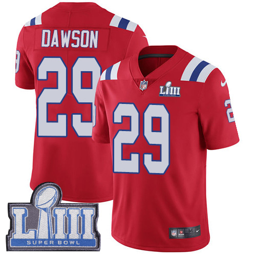 New England Patriots #29 Duke Dawson Red Alternate Super Bowl LIII Bound Men's Stitched Vapor Untouchable Limited Jersey Men's cheap jerseys for sale - CheapJerseys.Shop