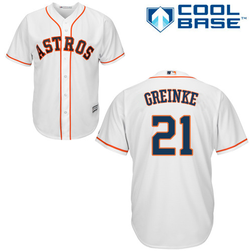 Houston Astros #21 Zack Greinke White New Cool Base Stitched Jersey Men's cheap jerseys for sale - CheapJerseys.Shop
