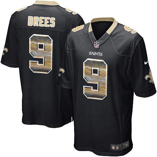 Saints #9 Drew Brees Black Team Color Men's Stitched Limited Strobe Jersey cheap jerseys for sale - CheapJerseys.Shop