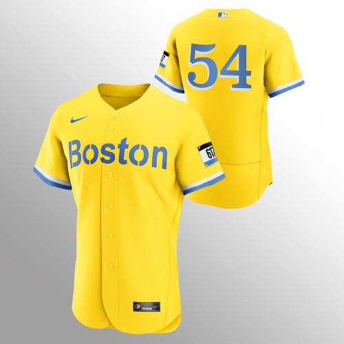 Boston Boston Red Sox #54 Martin Perez Men's 2021 City Connect Gold Authentic Jersey - No Name Men's cheap jerseys for sale - CheapJerseys.Shop