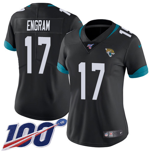 Jaguars #17 Evan Engram Black Team Color Women's Stitched 100th Season Vapor Untouchable Limited Jersey cheap jerseys for sale - CheapJerseys.Shop
