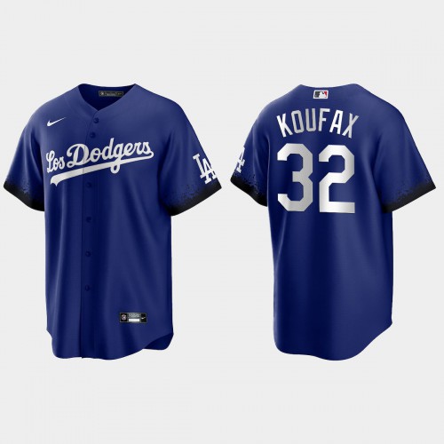 Los Angeles Los Angeles Dodgers #32 Sandy Koufax Men's 2021 City Connect Game Jersey Royal Men's cheap jerseys for sale - CheapJerseys.Shop
