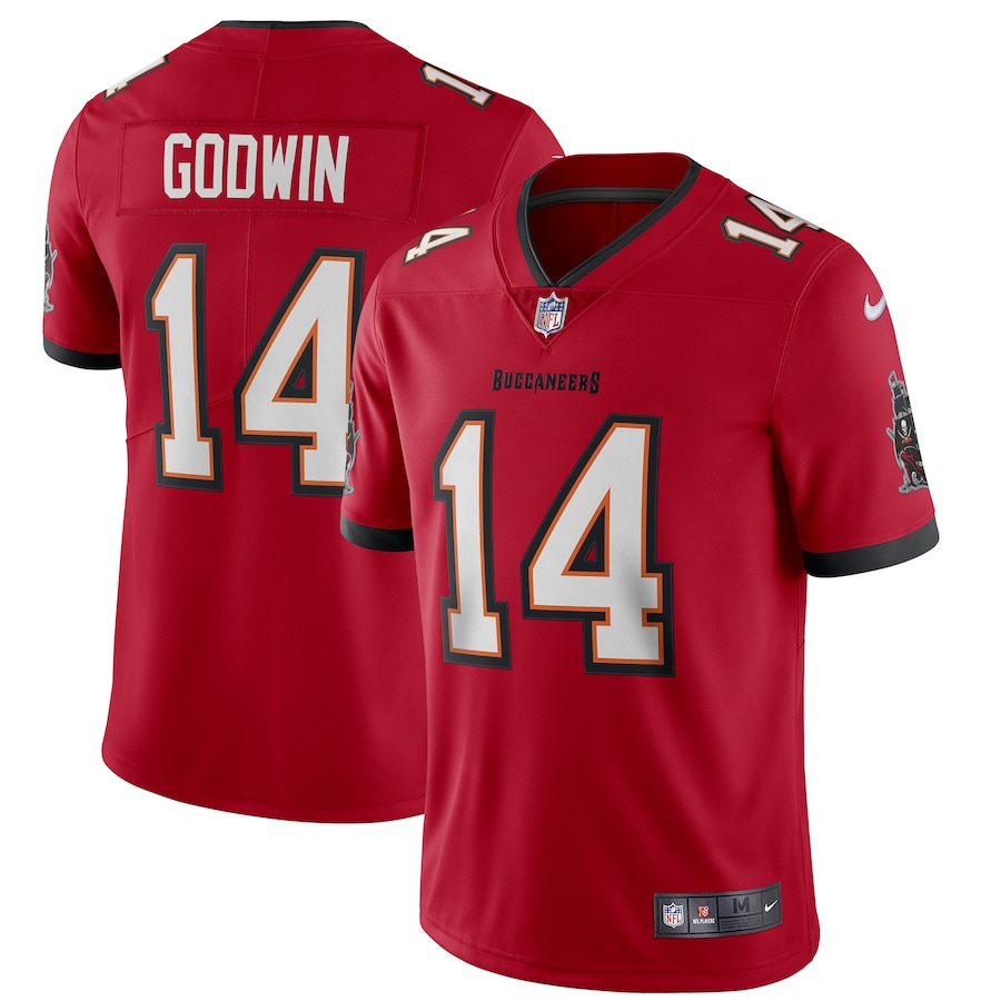 Tampa Bay Buccaneers #14 Chris Godwin Men's Red Vapor Limited Jersey cheap jerseys for sale - CheapJerseys.Shop