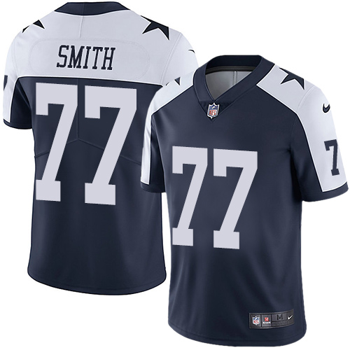 Dallas Cowboys #77 Tyron Smith Navy Blue Thanksgiving Youth Stitched Vapor Untouchable Limited Throwback Jersey Youth cheap jerseys for sale - CheapJerseys.Shop