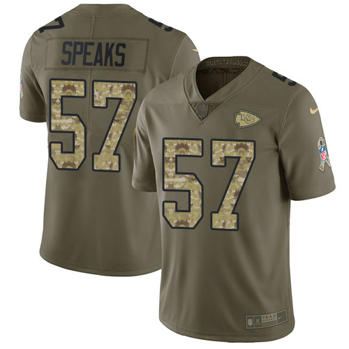 Kansas City Chiefs #57 Breeland Speaks Olive/Camo Youth Stitched Limited 2017 Salute to Service Jersey Youth cheap jerseys for sale - CheapJerseys.Shop