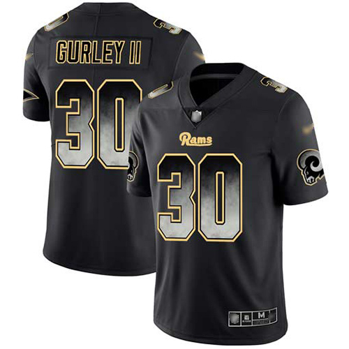 Los Angeles Rams #30 Todd Gurley II Black Men's Stitched Vapor Untouchable Limited Smoke Fashion Jersey Men's cheap jerseys for sale - CheapJerseys.Shop