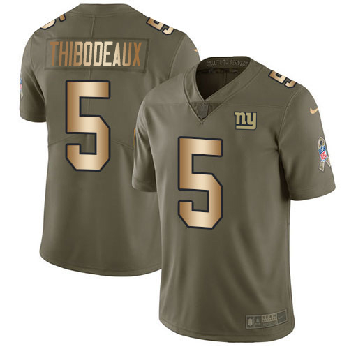 Giants #5 Kayvon Thibodeaux Olive/Gold Youth Stitched Limited 2017 Salute To Service Jersey cheap jerseys for sale - CheapJerseys.Shop