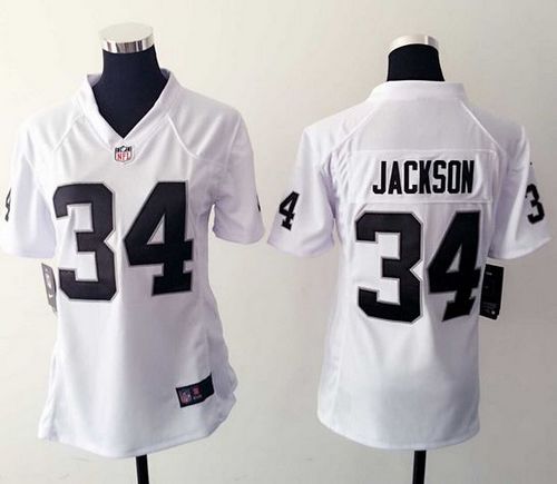 Raiders #34 Bo Jackson White Women's Stitched Elite Jersey cheap jerseys for sale - CheapJerseys.Shop