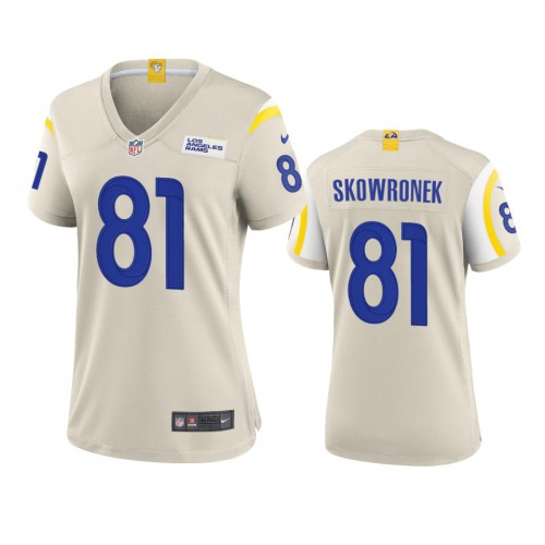 Los Angeles Los Angeles Rams #81 Ben Skowronek Women's Game Jersey - Bone Womens cheap jerseys for sale - CheapJerseys.Shop