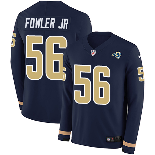 Los Angeles Rams #56 Dante Fowler Jr Navy Blue Team Color Men's Stitched Limited Therma Long Sleeve Jersey Men's cheap jerseys for sale - CheapJerseys.Shop