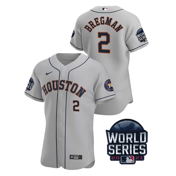 Houston Astros #2 Alex Bregman Men's 150th Anniversary 2021 World Series Authentic Jersey - Gray cheap jerseys for sale - CheapJerseys.Shop
